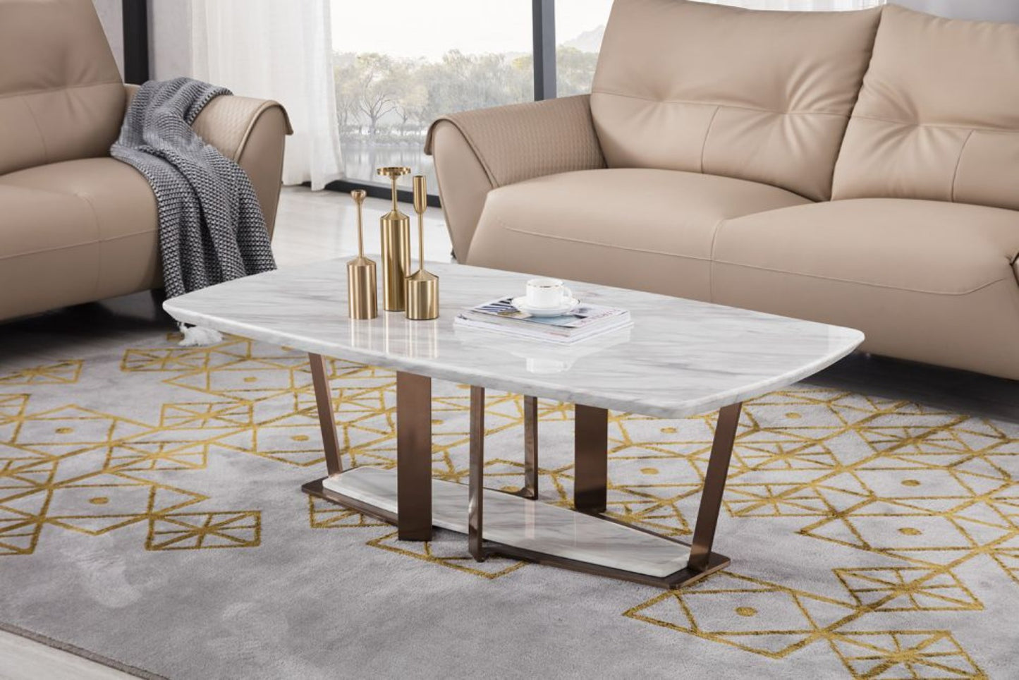 J1712 Faux Marble Coffee & End Table Collection