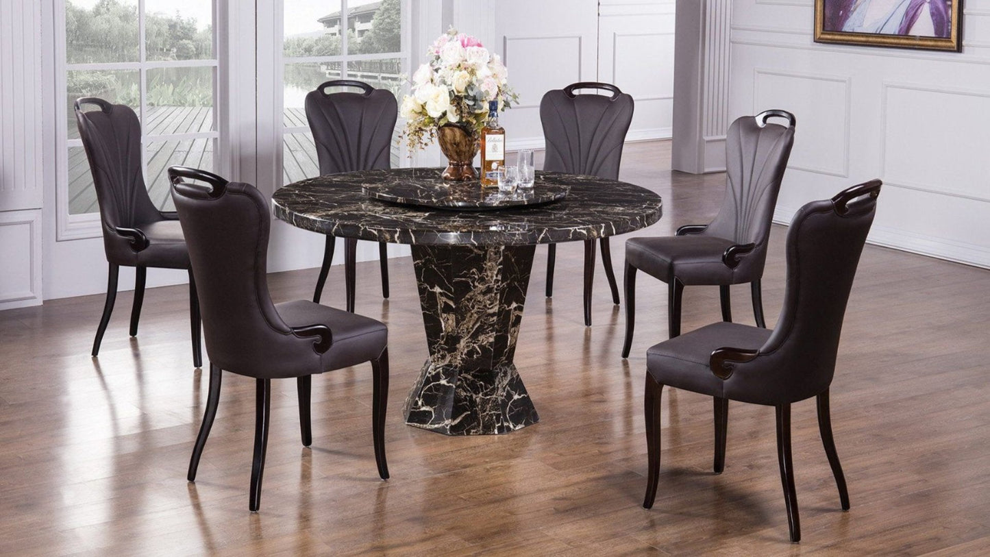 DT-H33 Faux Marble Top Round Dining Table