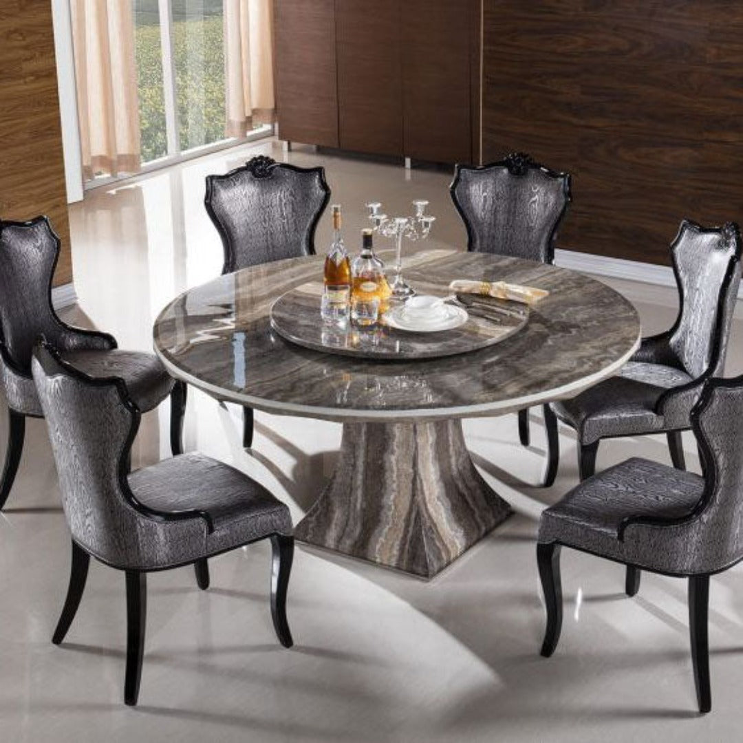 DT-H36 Faux Marble Top Round Dining Table