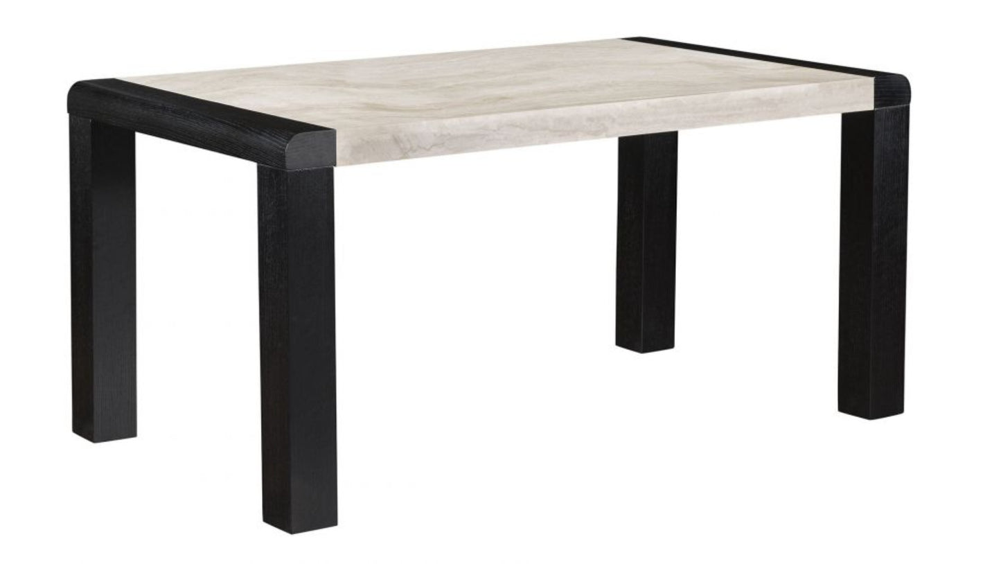 DT-M124 Faux Ivory Marble Top Dining Table