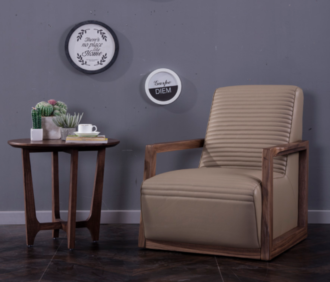 EK-CH05 Italian Leather Accent Chair Collection