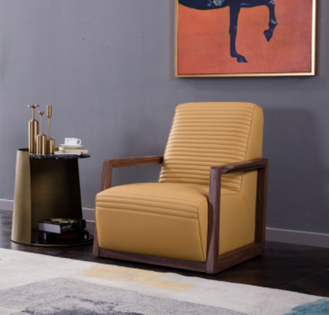 EK-CH05 Italian Leather Accent Chair Collection