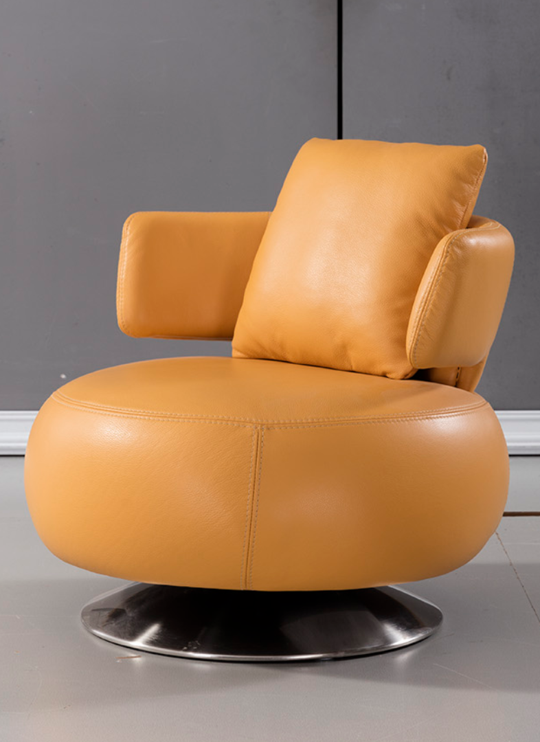 EK-CH09 Full Italian Leather Accent Chair Collection