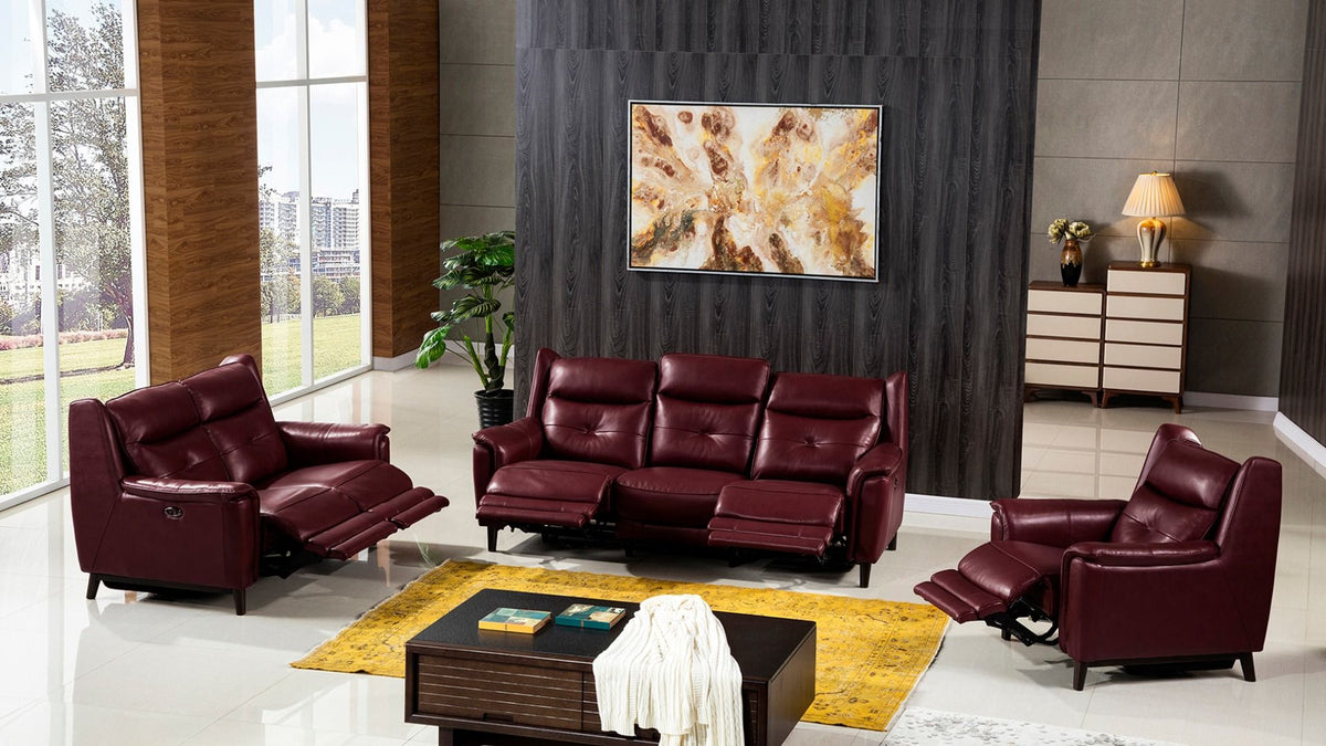EK-H237 Top-grain Cow Hide Power Recliner Collection