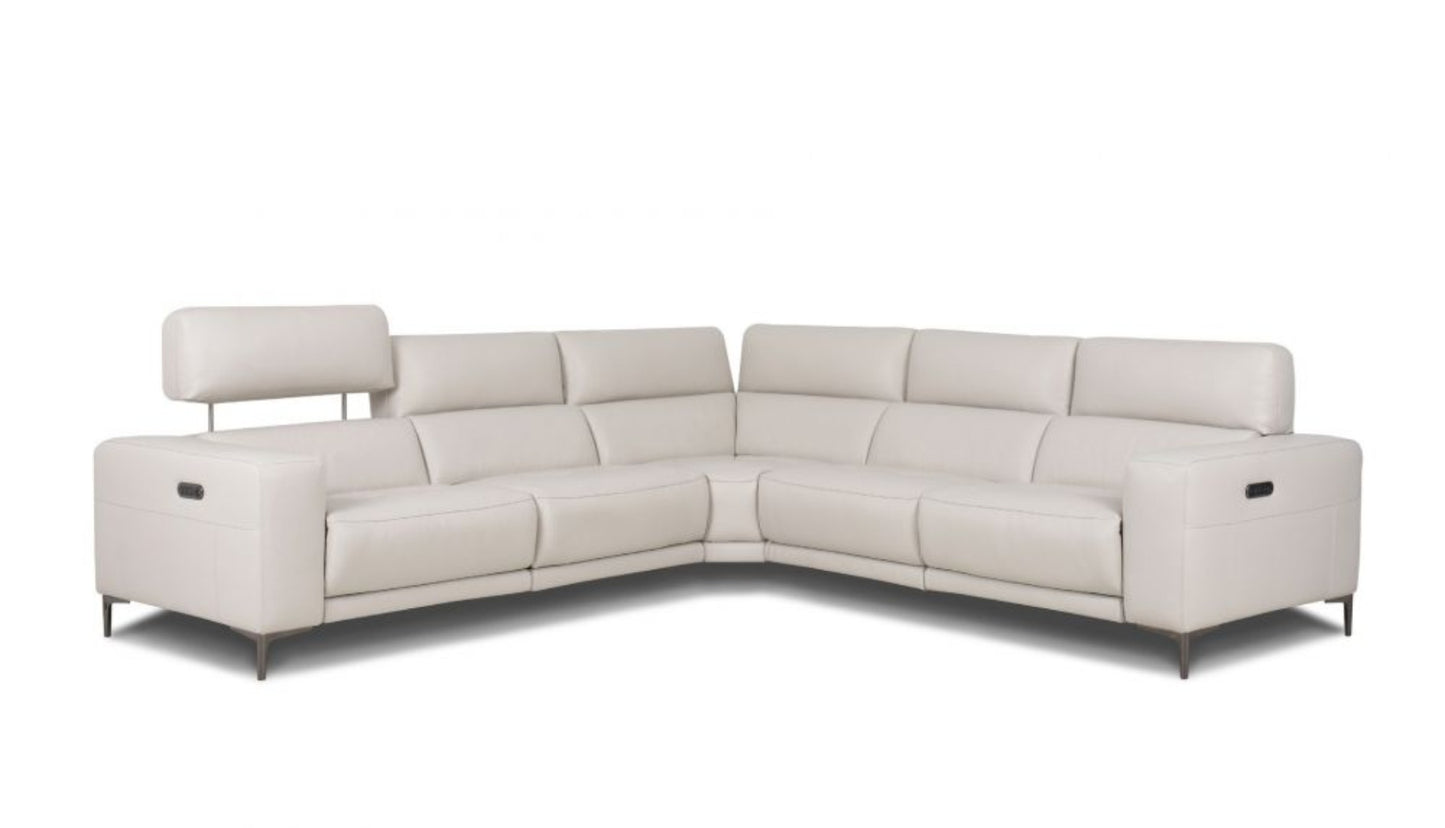 EK-LH169 Top-grain Cow Hide Electric Modular Recliner Sectional Sofa Collection