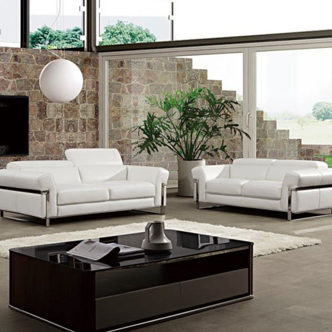 Ek012 Italian Full Leather Sofa Set
