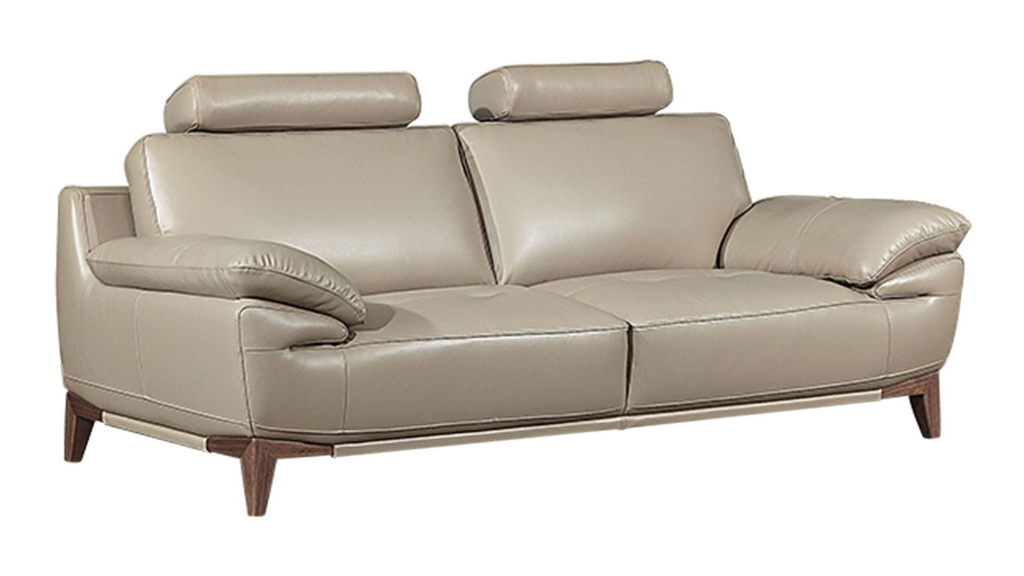 EK028 Dark Brown Italian Full Leather Sofa Set