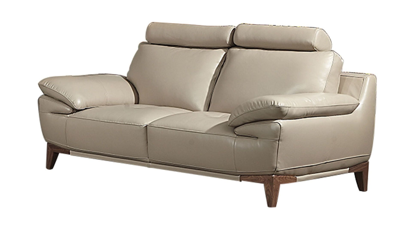 EK028 Dark Brown Italian Full Leather Sofa Set