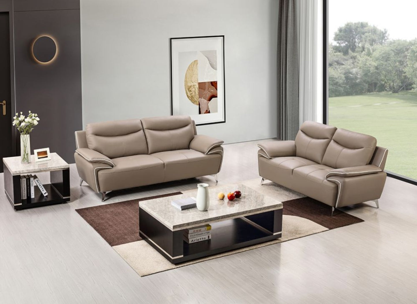 EK531 Leather Sofa Set