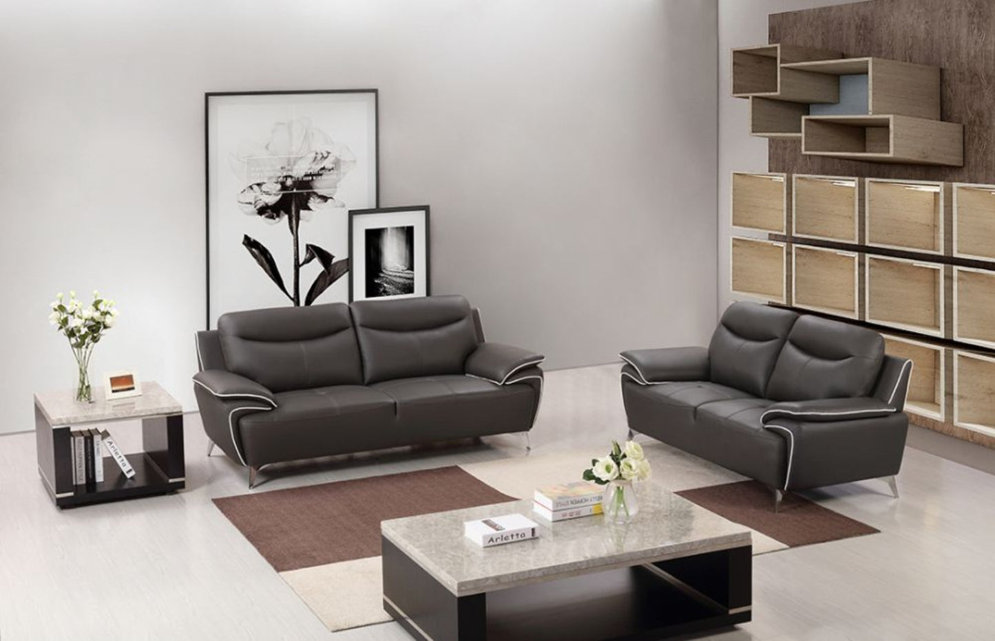 EK531 Leather Sofa Set