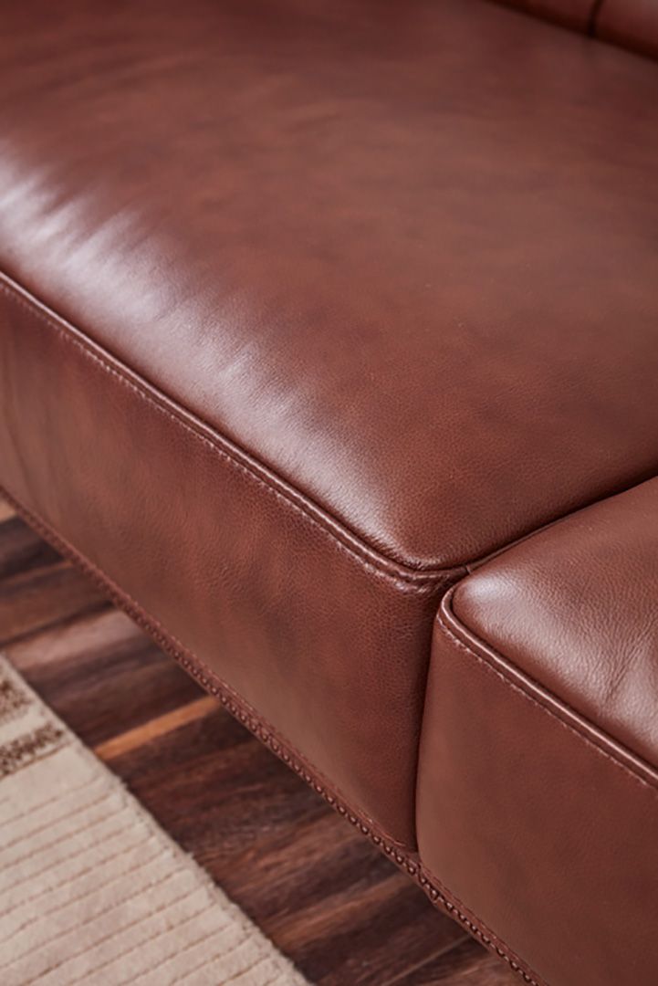 EK8009 Full Leather Sofa Set