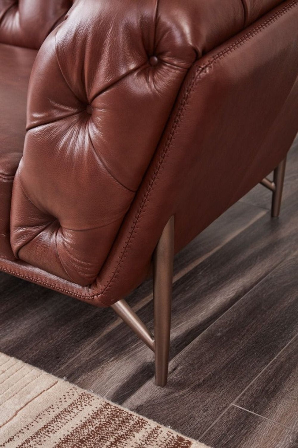 EK8009 Full Leather Sofa Set