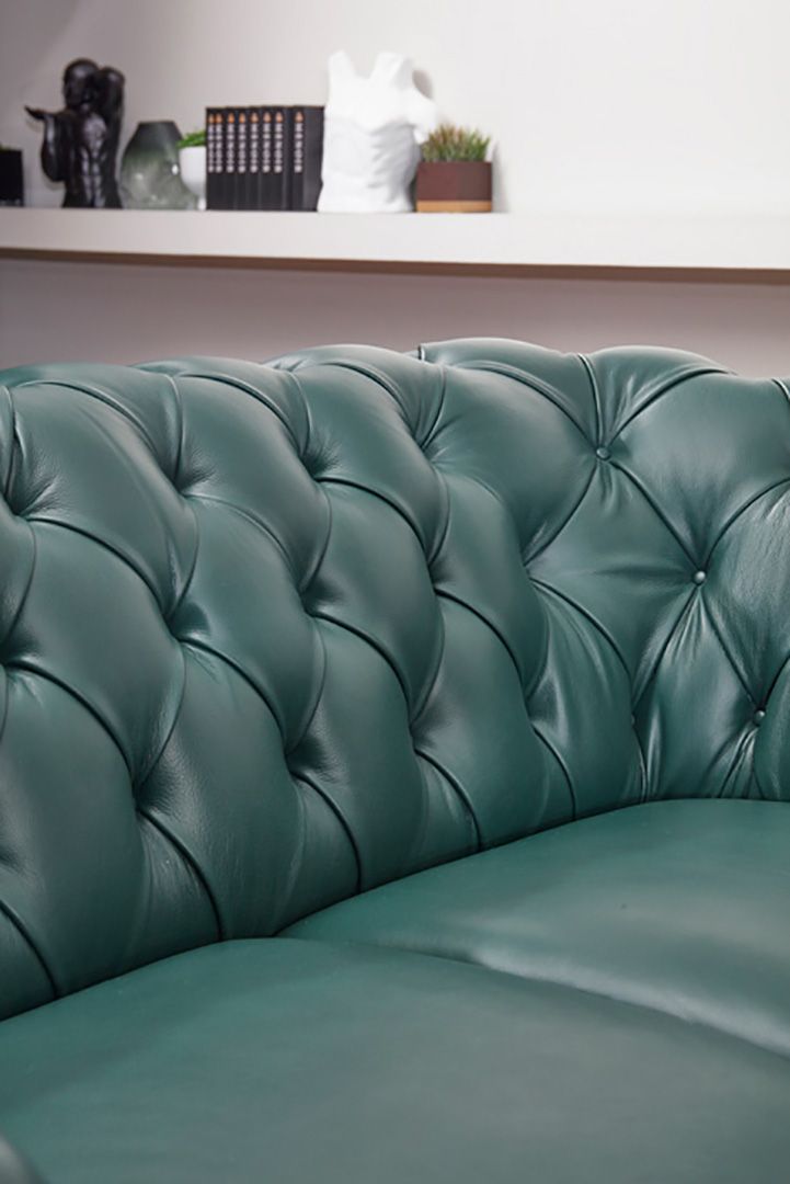EK8009 Full Leather Sofa Set