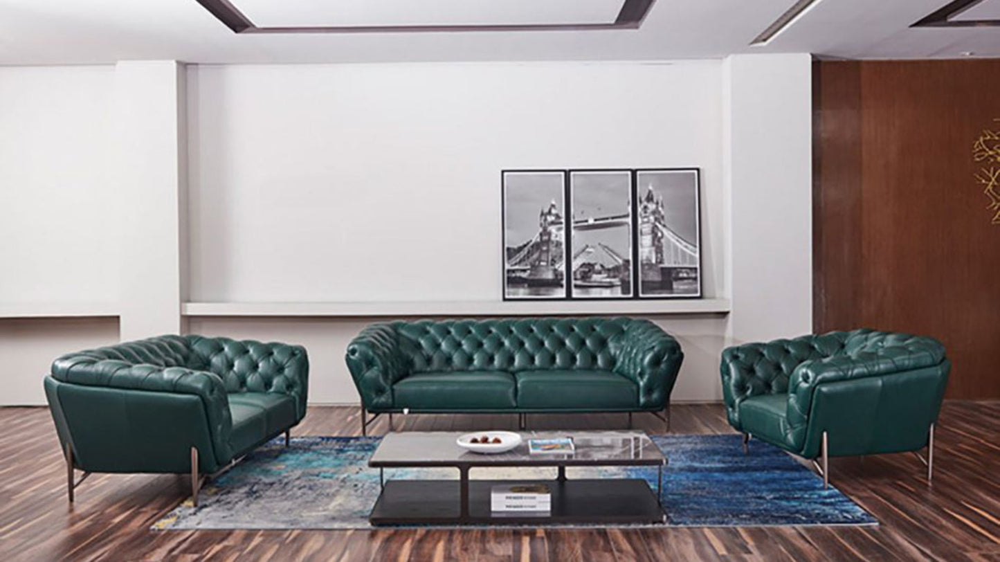 EK8009 Full Leather Sofa Set