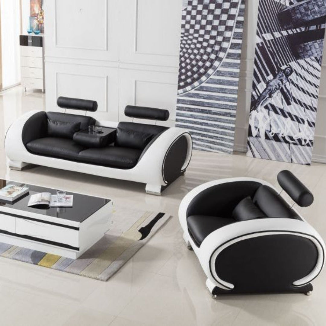 AE-D802 Collection Modern Leatherette Sofa Set