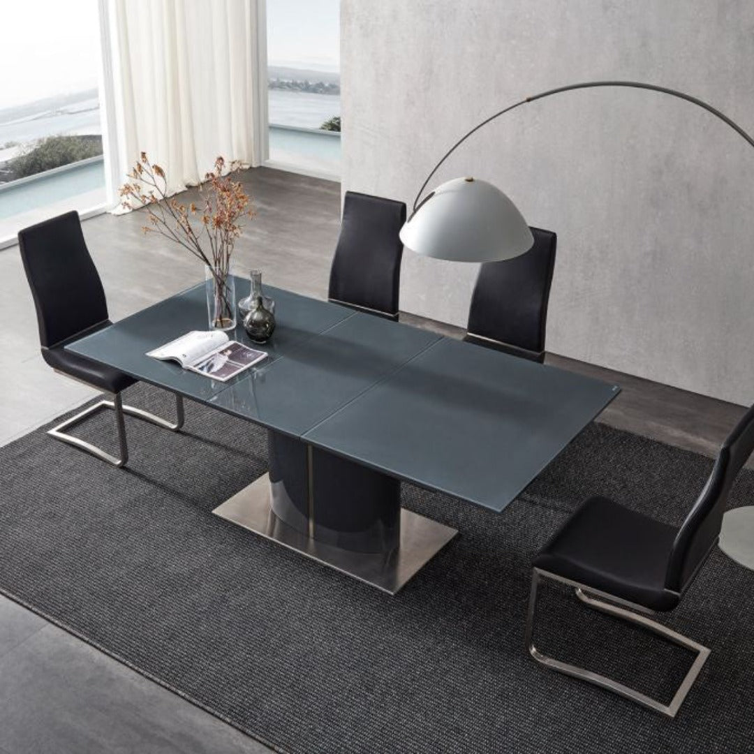 TL-1943E Tempered Glass Extendable Dining Table