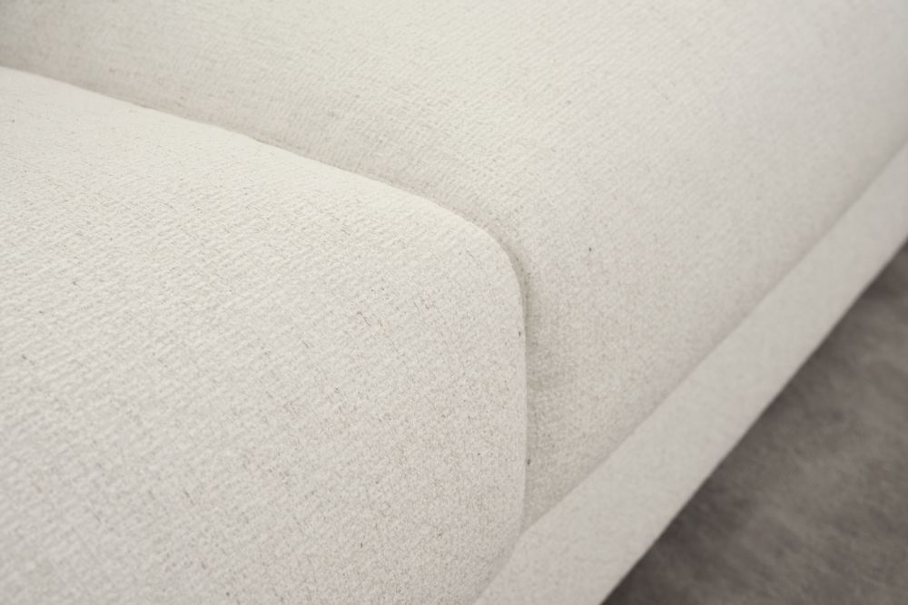 AE-L8013 White Fabric Sectional Sofa Set - Right Side Facing Chaise
