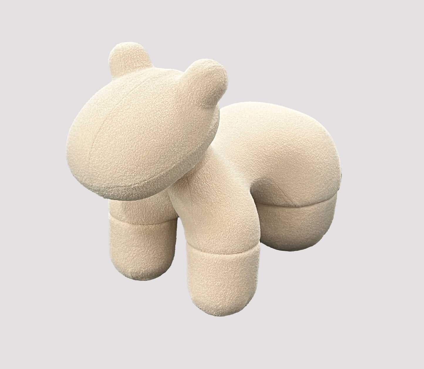 CH-Y1016 Animal Accent Chair Stool Cream Large