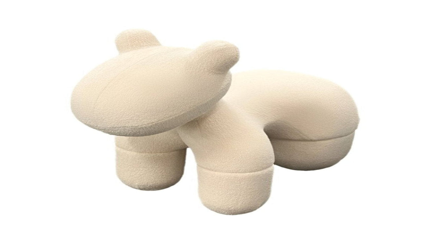 CH-Y1016 Animal Accent Chair Stool Cream Large