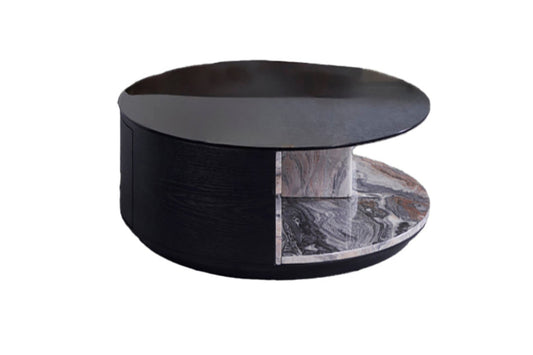 CT-J1036 Glass Top with Faux Marble Coffee Table
