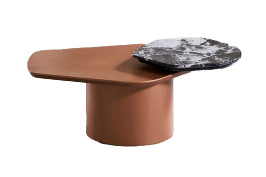 CT-J1045 Faux Marble & Wood Coffee Table