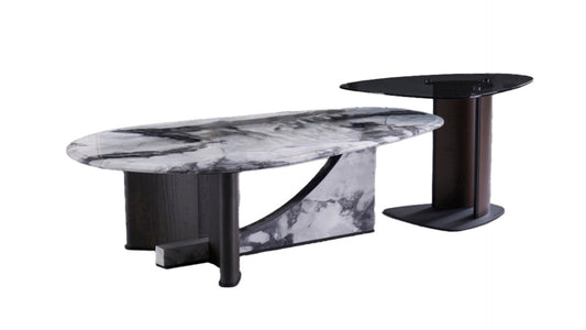 CT-J983 Faux Marble & Wood Coffee Table