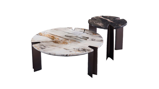 CT-J997 Faux Marble & Metal Coffee Table