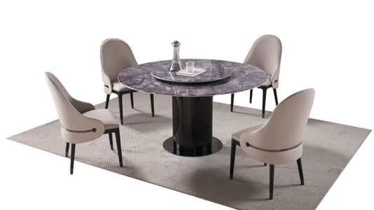 DT-H15 Faux Marble Top Round Dining Table