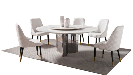 DT-H18A Faux Marble Top Round Dining Table