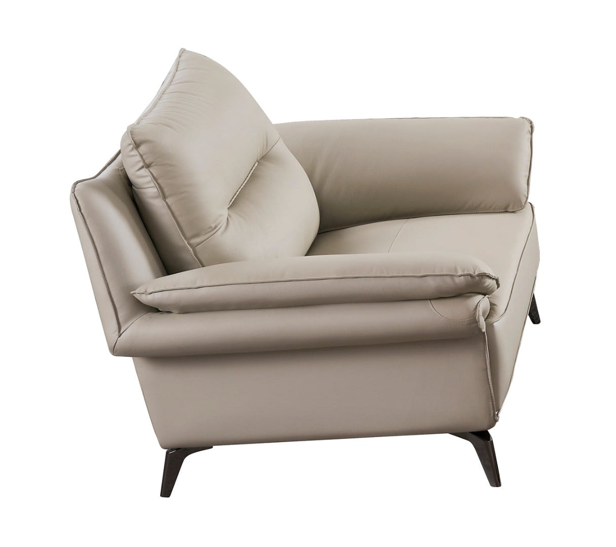 EK-D836 Light Gray Genuine Top Grain Leather Sofa