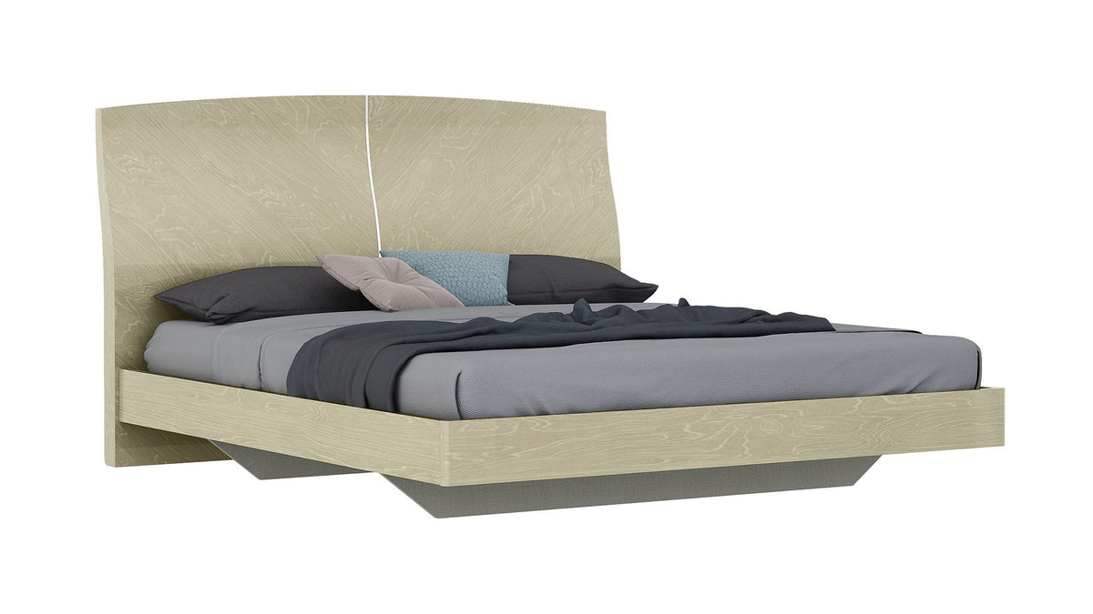 P113 Light Walnut Finish Bed