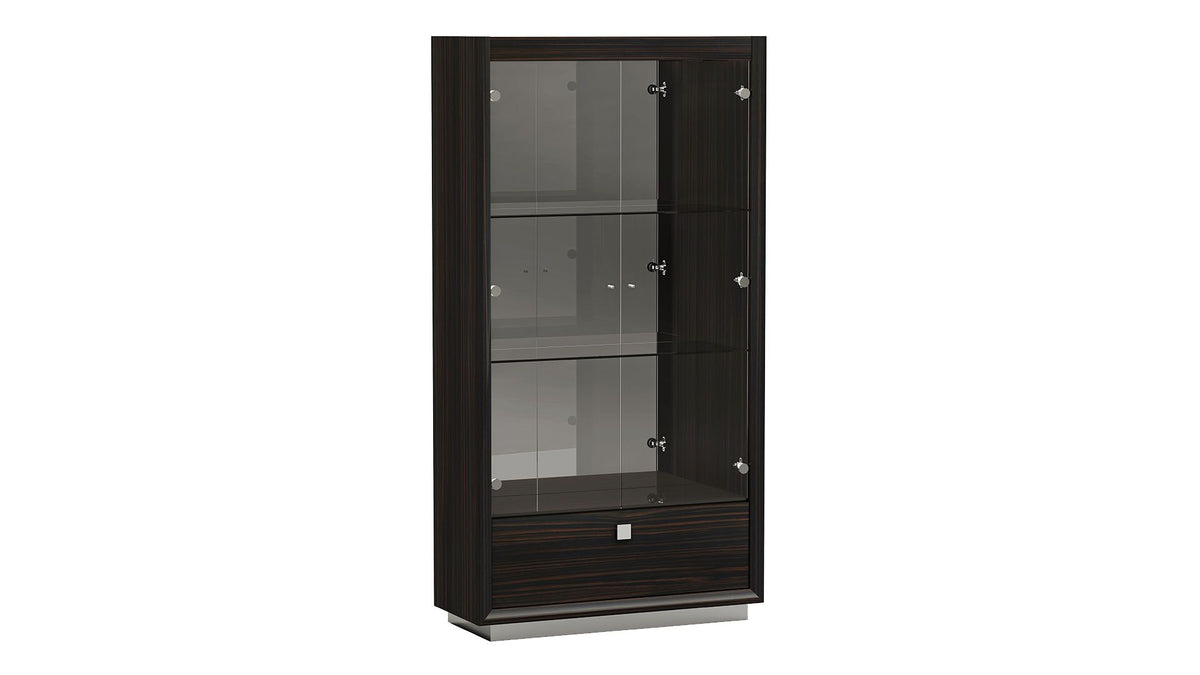 P100 Ebony Finish Vitrine