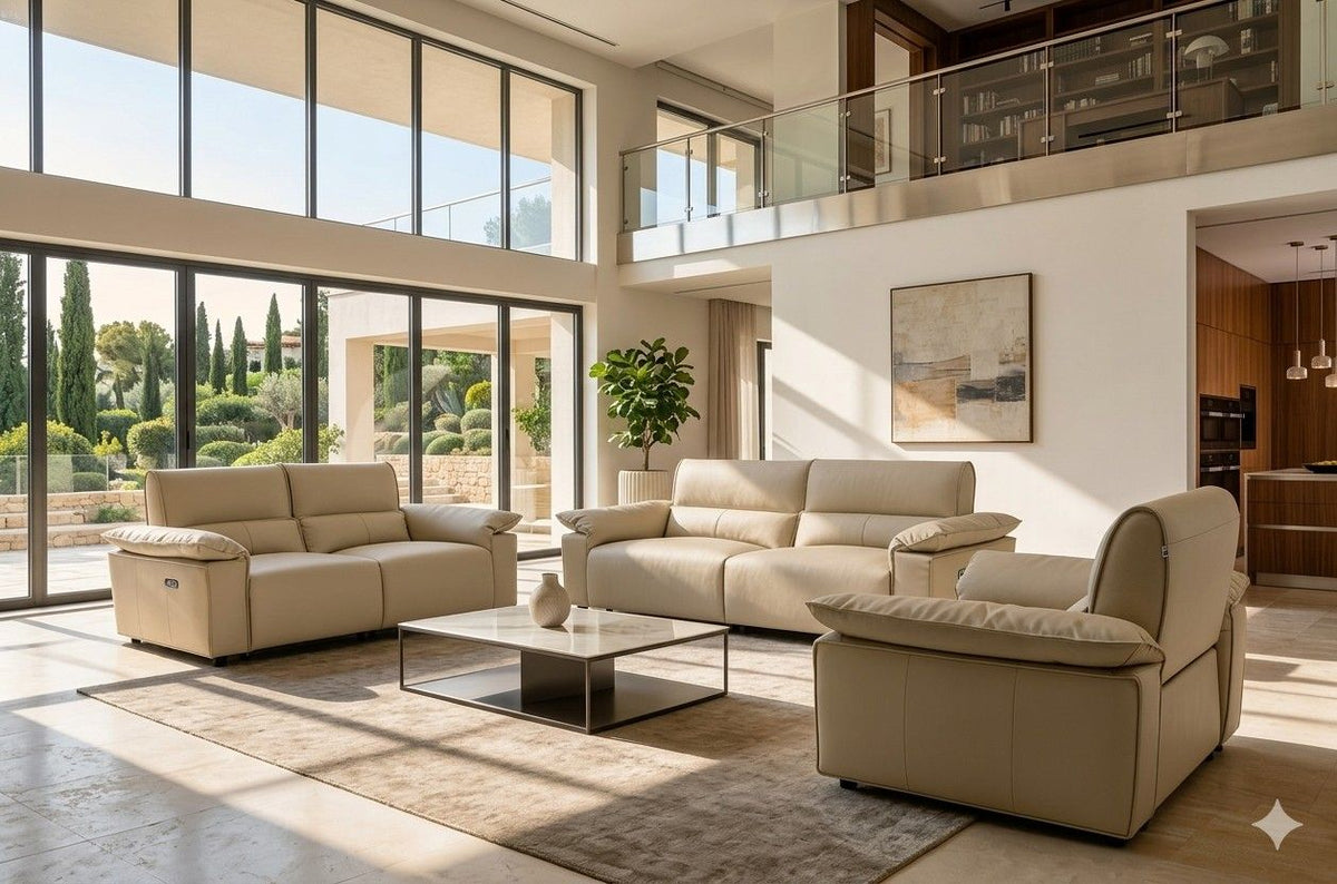 EK-G613 POWER RECLINER LEATHER SOFA SET
