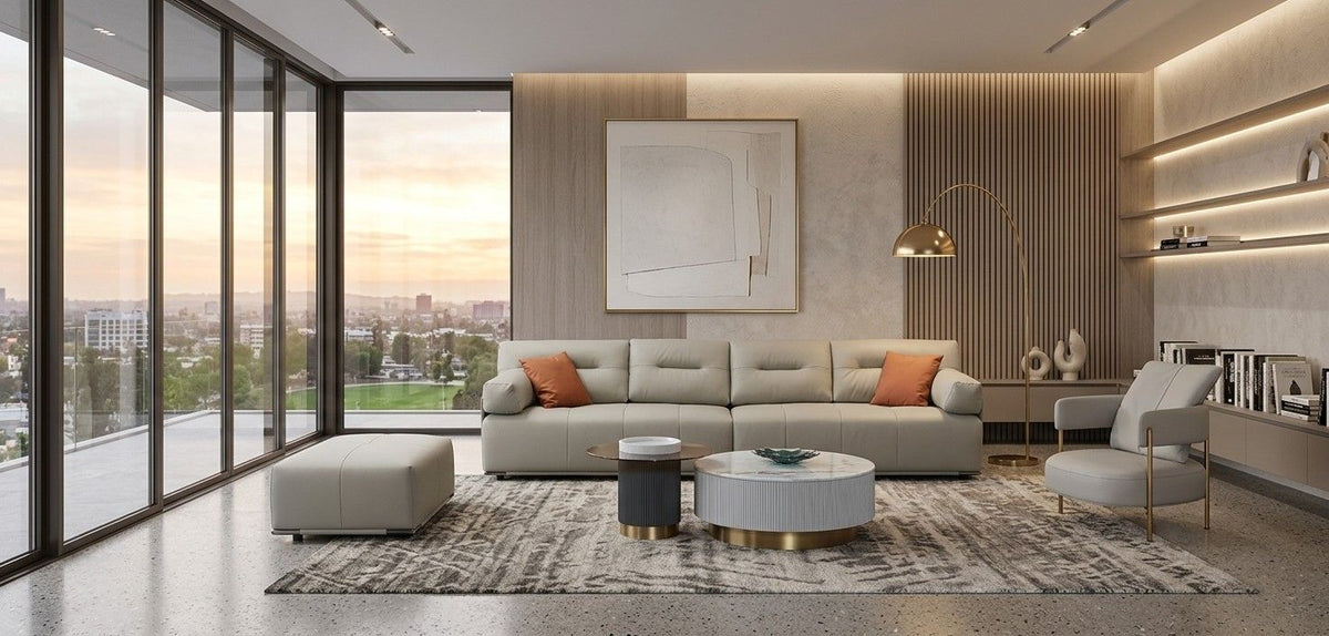 EK-Y1006 Extra Long Sofa with Ottoman