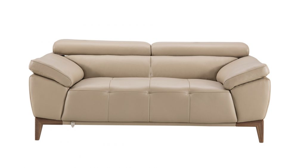 EK076 Tan Color Italian Leather Sofa Set