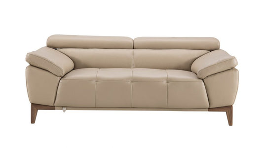 EK076 Tan Color Italian Leather Sofa Set