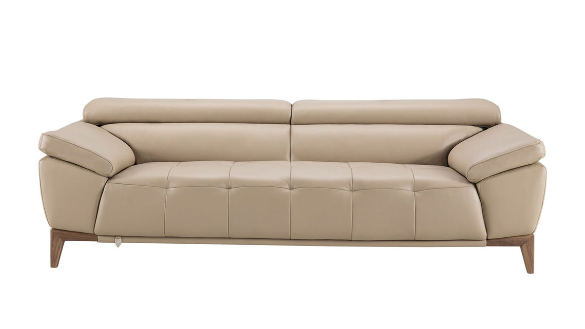 EK076 Tan Color Italian Leather Sofa Set