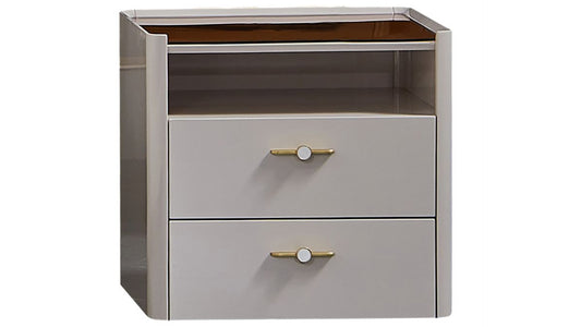 NS-Y2012 Glass Top Nightstand