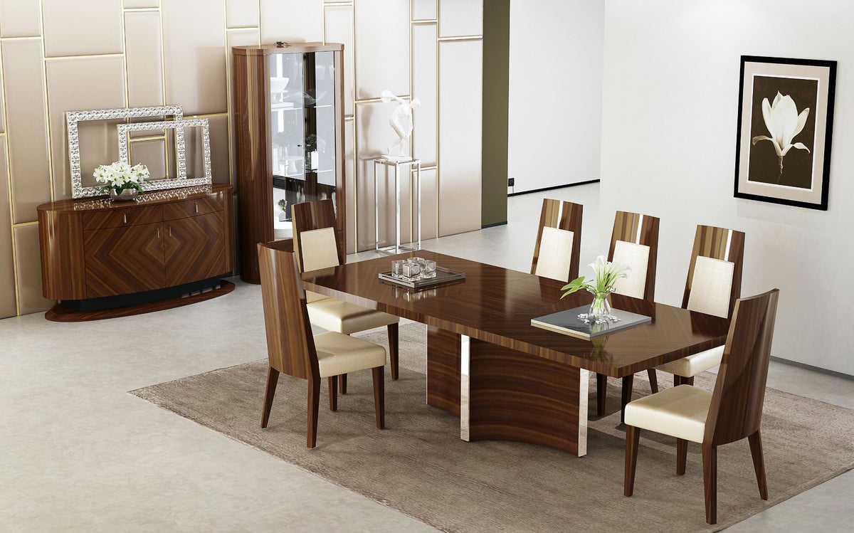 P109 Mahogany Finish Extendable Dining Table