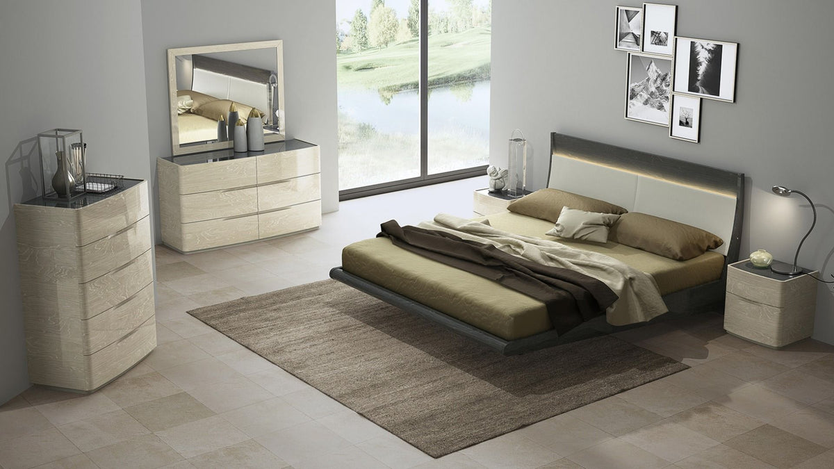 P111 Walnut Finish Eastern King Bed