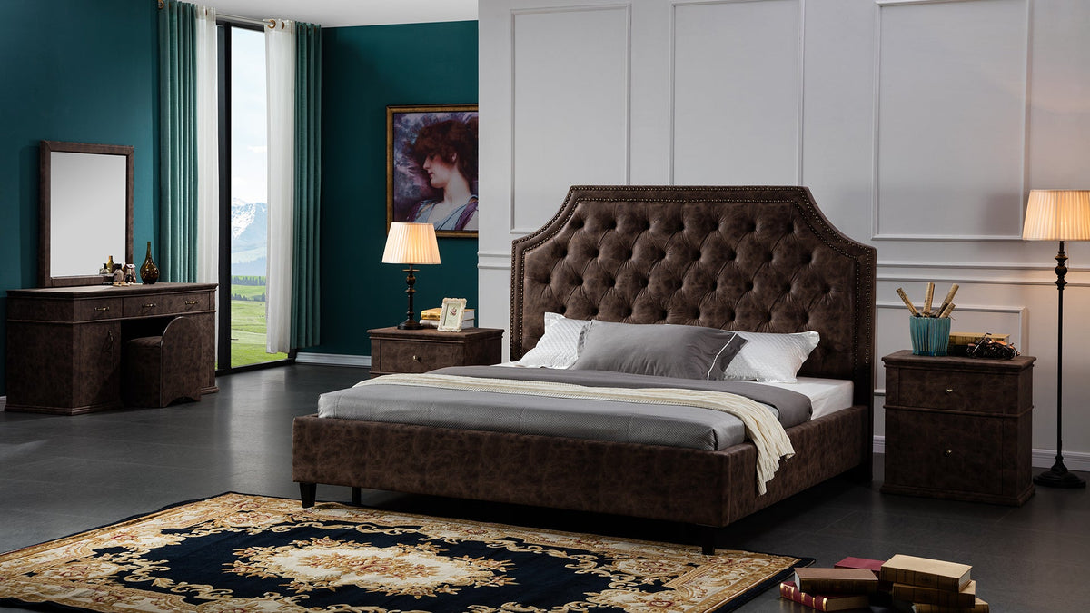 B-D063 Leather Air Fabric Bed
