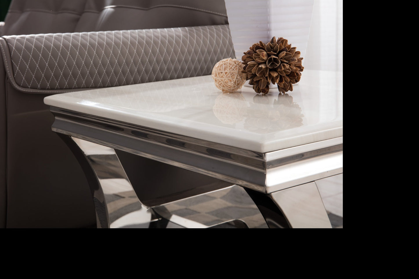 J828 Faux Marble TV Stand, End Table, Coffee Table Collection