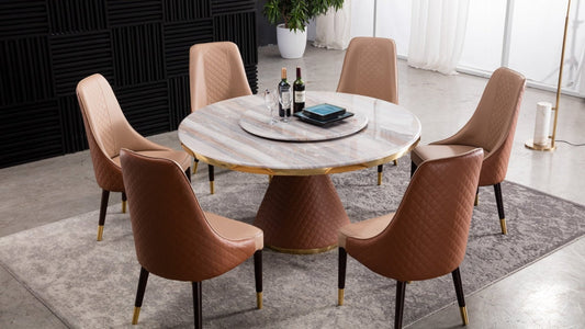 DT-H216 Faux Marble Round Dining Table