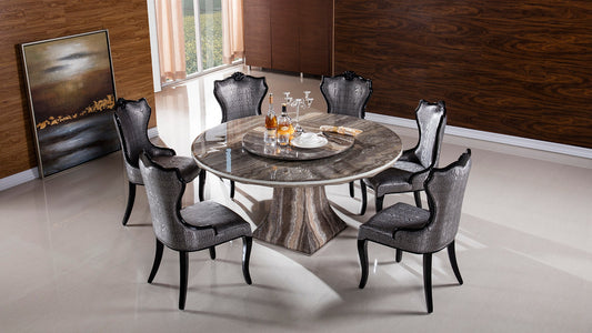 DT-H36 Faux Marble Top Round Dining Table