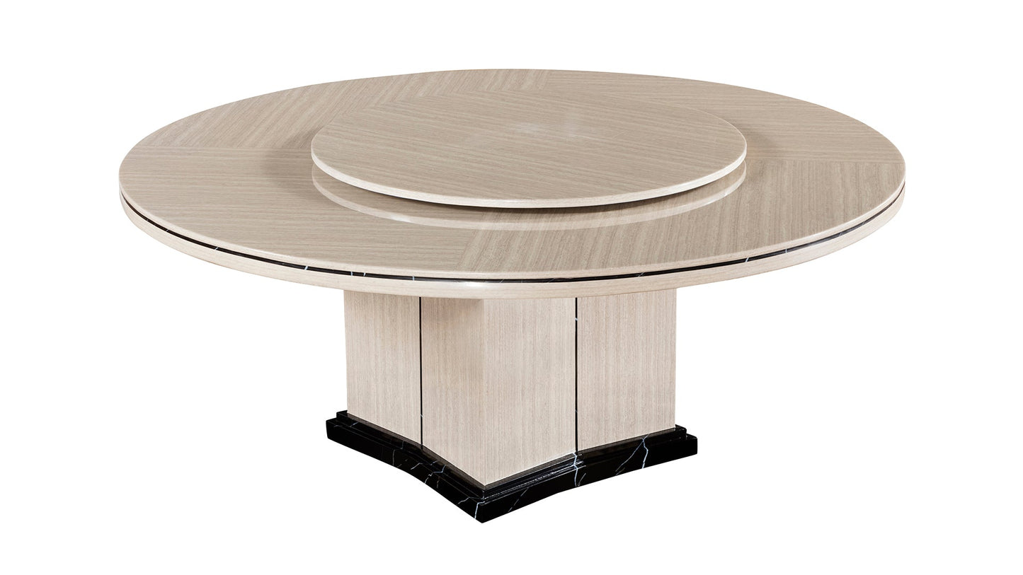 DT-H61 Grey Faux Marble Top Round Dining Table