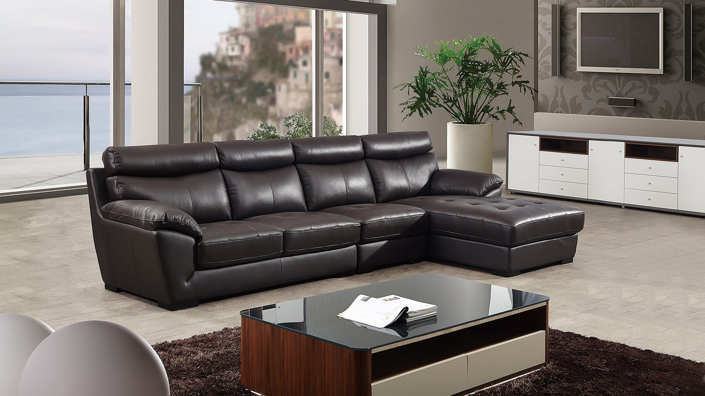 EK-L021 Italian Leather Sectional Sofa Set