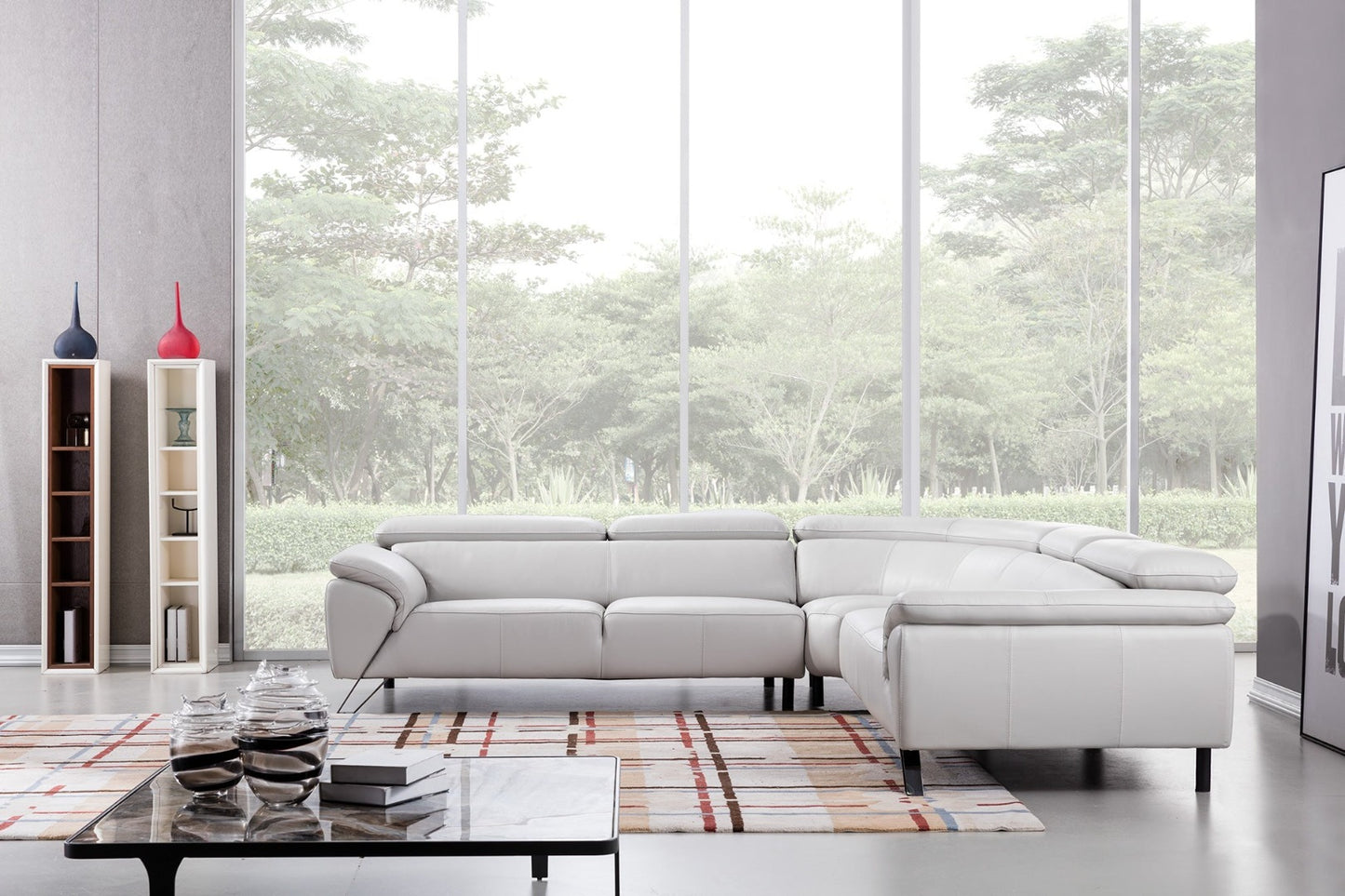 EK-L8002M Italian Top Grain Leather Sectional Sofa Collection
