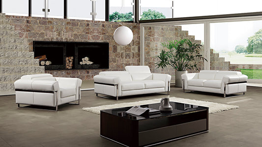 Ek012 Italian Full Leather Sofa Set
