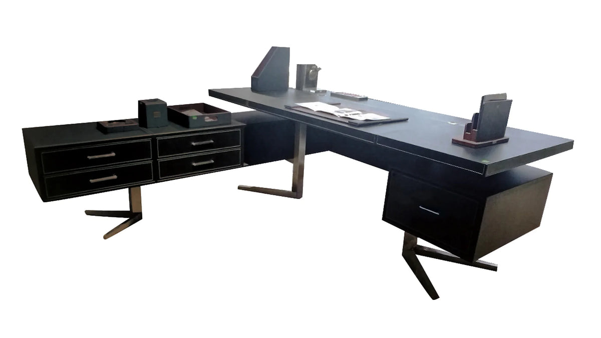 F-01 Black Executive Desk Collection