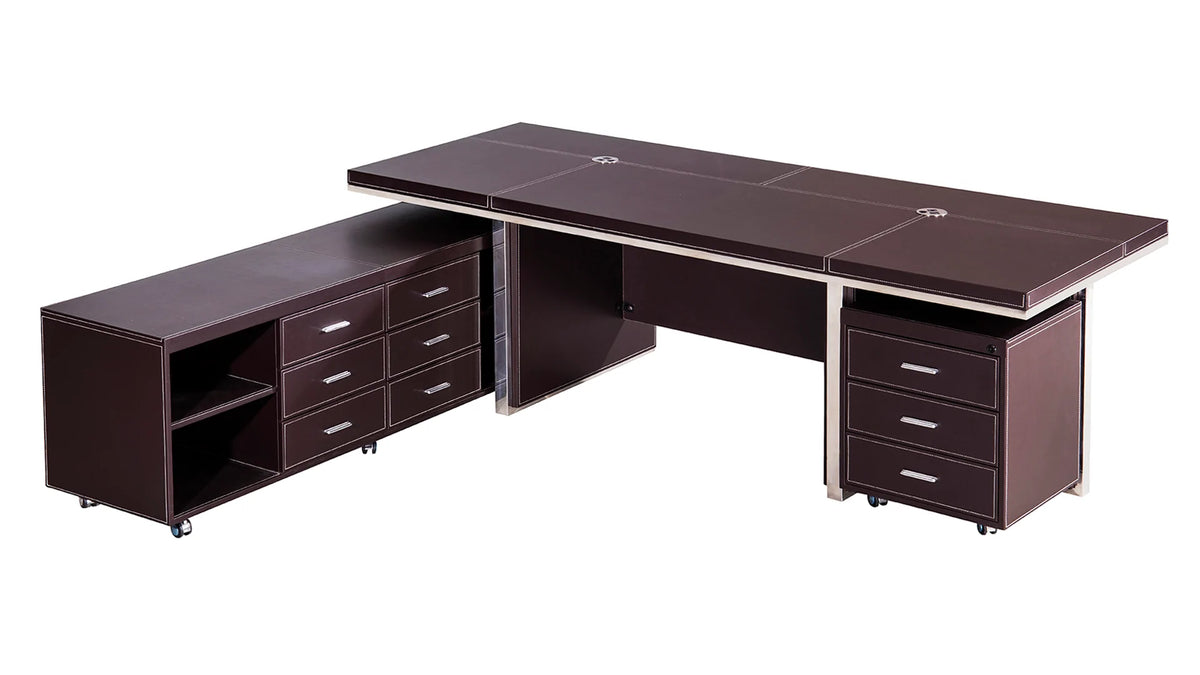 F-26 Brown Executive Desk Collection
